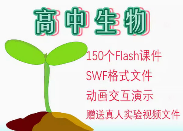 高中生物flash动画课件近160个swf格式动画演示赠送实验（wmv格式）视频