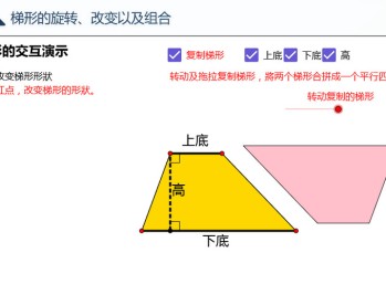 梯形的旋转改变及组合 交互式数学课件_免费下载 - 奇乐资源网